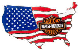 Harley-Davidson® American Flag USA Logo Pin On Pin, 1.75 x 1 inch ...