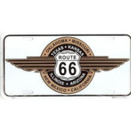 Route 66 8-States Wing License Plate 6x12 LP-1257