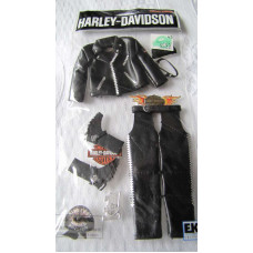 Harley Davidson 10pc 3D LEATHER OUTFIT Scrapbook Sticker Collage HDJB04