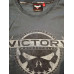 Pánské šedé tričko Victory Motorcycles Skull lebka, M - jednou nošené