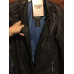 Dámská černá kožená bunda s modrými plameny 97112-12VW, vel. S