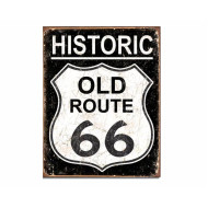 Old Historic Route 66 steel sign 12x16"