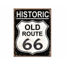 Old Historic Route 66 steel sign 12x16"