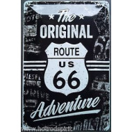 Route 66 The Original Adventure steel sign 8x12"