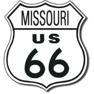 Route 66 Missouri Shield steel sign 10,5x10,5"