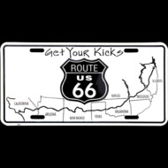 Route 66 - Get your Kicks License Plate 6x12