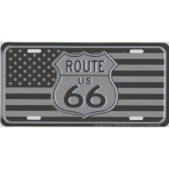 Route 66 Tactical U.S. Flag Metal License Plate Sign 6x12