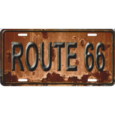 SPZ cedule - Route 66 rezavá 30x15cm