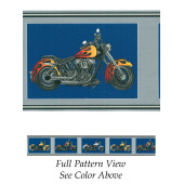 Motorkářská tapeta(pruh tapety) chopper 241B63543 - modrá