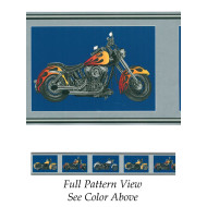 Biker Wallpaper Border chopper 241B63543 - blue