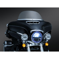Kuryakyn 6903 Tri-Line Outer Fairing Accents, Pair (Chrome) for Harley-Davidson Electra Glide 2014 and later