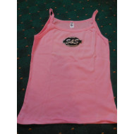S&S Logo T-Strap Tank Top Pink shirt X-large