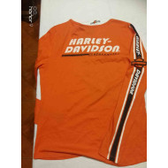 Dámské tričko Harley-Davidson s dlouhým rukávem, oranžové,  H96158-18VW, vel. M