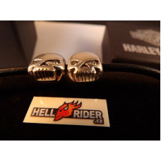 Harley-Davidson Womens Break Free Double Willie G Skull Medallions with Crystal Eyes Bracelet