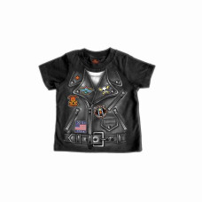 Biker Boys Leather Jacket Toddler T-Shirt GYS1034