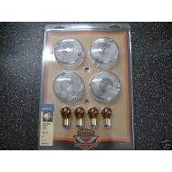 Harley Davidson NOS Turn Signal Lens Kit - Clear, Domed - #69305-02