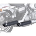 Vance Hines 3" Round Twin Slash Slip-On Exhaust Mufflers for Harley-Davidson Dyna 46837 - black