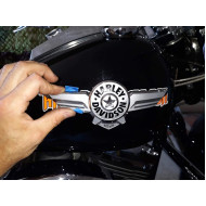 Harley Davidson Fatboy Tank Badge Emblems set