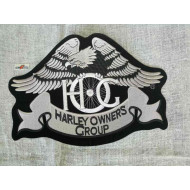 Harley Davidson HOG - large silver eagle back patch