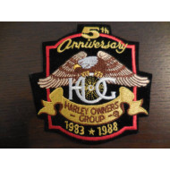 Harley Davidson HOG 5th Anniversary 1983-1988 Patch