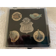 Harley Davidson Route 66 Pin Collection Made In USA 2001 Sealed Case