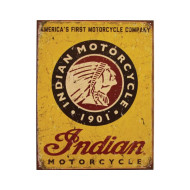 1901 Indian Motorcycle - America’s First Motorcycle Company Tin Sign 16"x12"