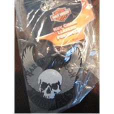 Harley Davidson gumová klíčenka Skull - lebka s křídly