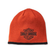 Harley-Davidson Men's Bar & Shield Logo Knit Beanie Cap - Orange 99409-24VM