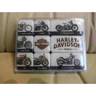 Harley Davidson Mini Magnets Set of 9