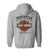 Harley-Davidson Men's Hooded Sweatshirt, Bar & Shield Zip, Black, XXL