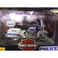 Diecast Model Police motocycl Harley-Davidson NYPD Police, Working Suspension, 1:18