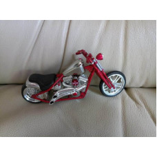 Diecast Model motorcycle Red Chopper