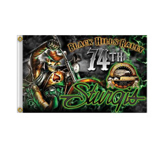Velká vlajka Harley sraz Sturgis 2014 Divoký Bill SPA1438 150x90cm