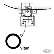 fuel line replacement lower o-ring (Viton) for Harley-Davidson by FuelTool