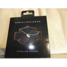 Harley Davidson dámský náhrdelník, kamínek v barvě křišťál, řetízek stříbro