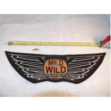 Harley Mild or Wild Skull in Flames Custom Motorcycles Inc. 12" Patch