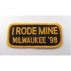 I rode mine Milwaukee 1998 Harley Patch 4"