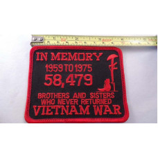 Memory of Vietnam War 1959-75 Patch