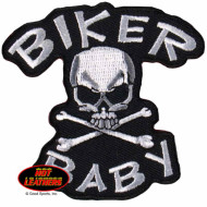 Biker Baby Skull and Bone Patch3x3"