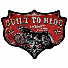 Hot Leathers Built to Ride American Kustom Patch 5"x4"