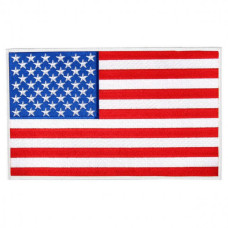 Hot Leathers American Flag White Border 3" x 2" Patch