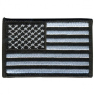 Hot Leathers Black White American Flag 3W 2H USA Patch
