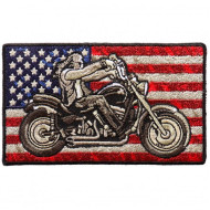 Hot Leathers Biker USA Flag 4"x2" Patch