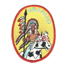 Oválná nášivka Indian ARAPAHO Native American Indian embroidered patch - 7216, rozměr 7,5x10cm 