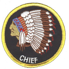 Indian Chief Native American Indian embroidered patch - 3"