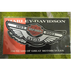 Harley Davidson velká zádová nášivka, 100. výročí, 28 x 10,5cm 97848-02V