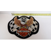 Harley-Davidson Eagle with Racing Flags Patch 6"