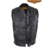 Men's Leather Biker Vest, Size 6XL