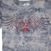 Women's Dark Blue T-shirt  Rebel Girl Wings with Cross, S,M,L