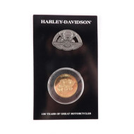 Harley Davidson 100th Anniversary Celebration Pin-Coin Set Capitol Drive